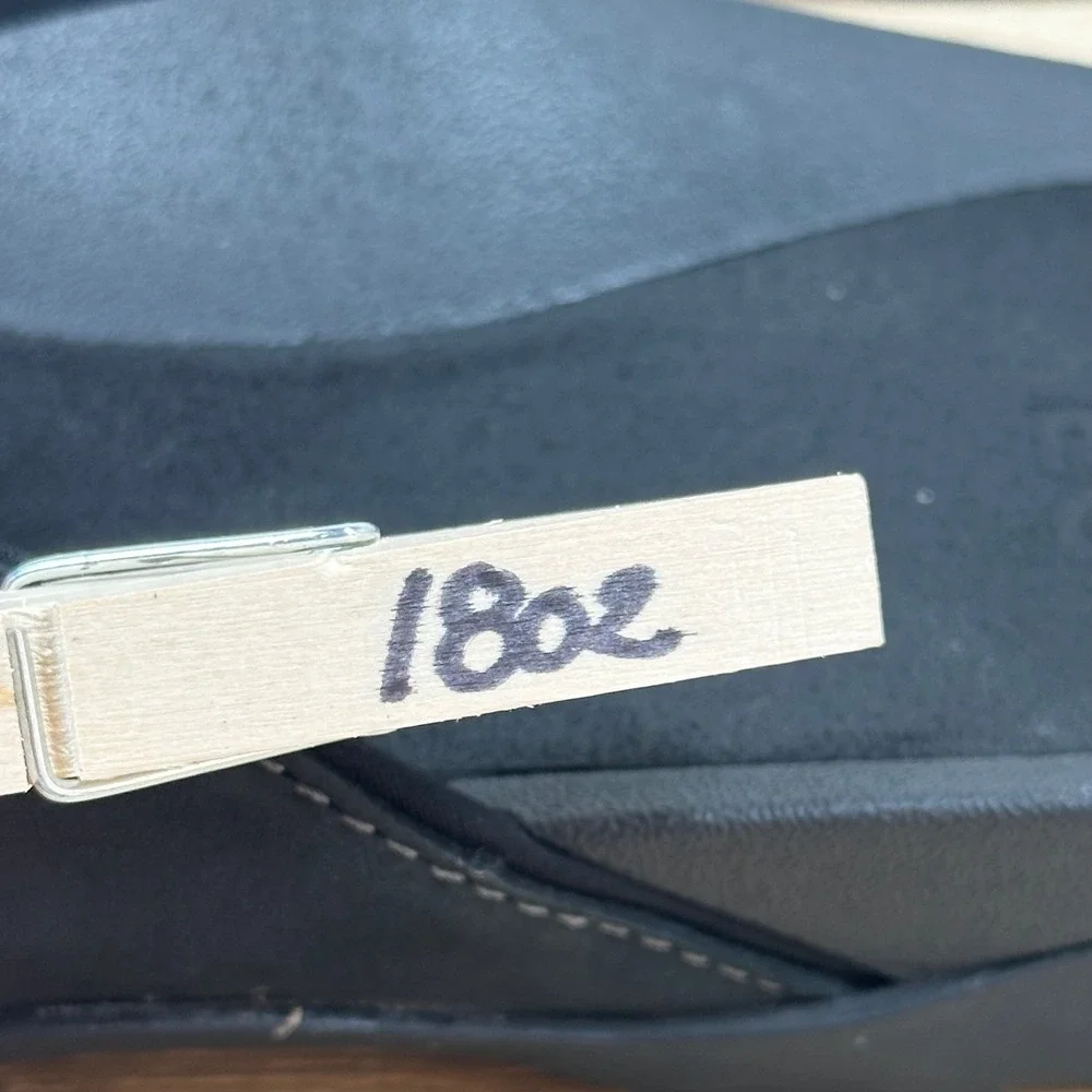 ABEO Balboa Sandals Women 10 Black Thong Slide Comfort Walking Minimalist